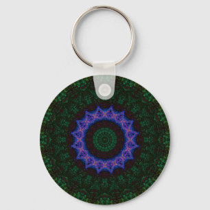 Porte-clés Technomancy Black Abstrait Mandala Porte - clé