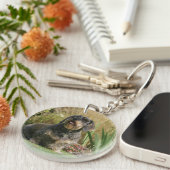 Porte-clés Teckel standard à poils durs (Devant droit)