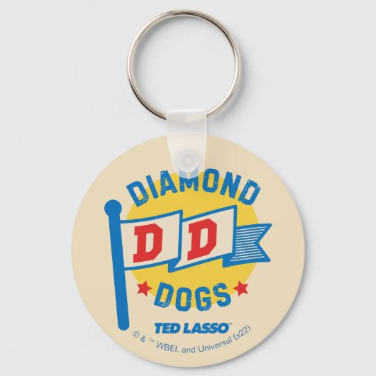 Porte-clés Ted Lasso | Diamond Chiens Pennant Graphisme (Recto)