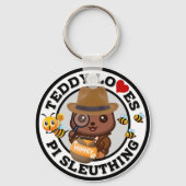 Porte-clés Teddy aime PI Dormir pour le miel (Recto)
