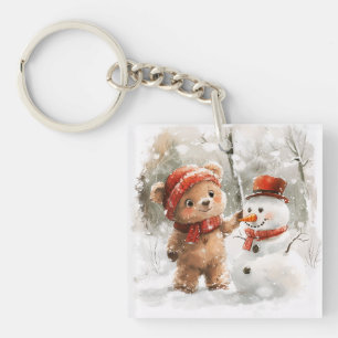 Porte-clés Teddy Bear et Snowman