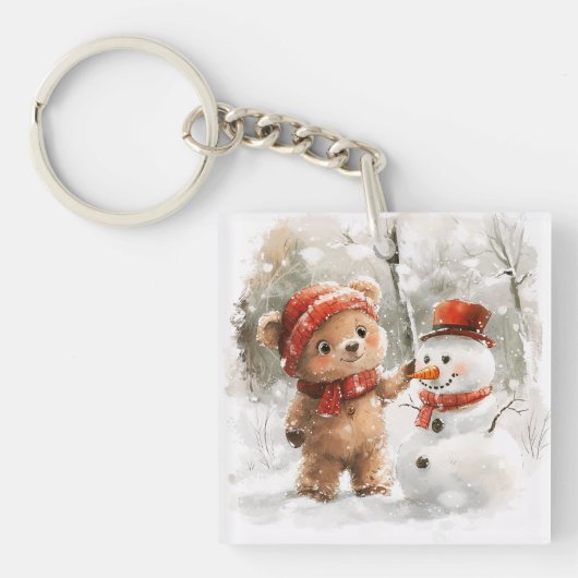 Porte-clés Teddy Bear et Snowman (Devant)