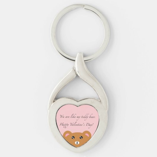 Porte-clés Teddy Bear Heart Keychain (Devant)
