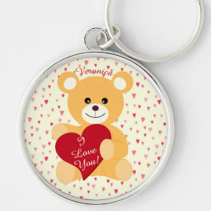 Porte-clés Teddy Bear : "Je T'aime !" Porte - clés de la Sai