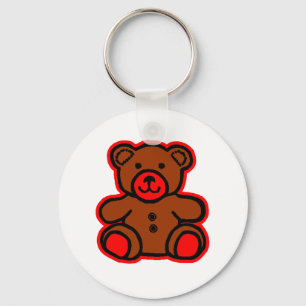 Porte-clés Teddy Bear Rouge Brown Le MUSÉE Zazzle Cadeaux