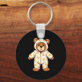 Porte-clés Teddy Bear Wearing Pajamas  (Recto)