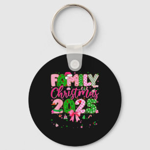 Porte-clés Tee de Noël assorti pour famille 2025 Pyjama de No