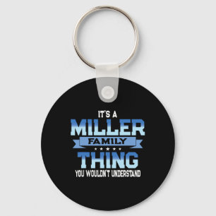 Porte-clés Tee de réunion de famille Miller drôle corresponda