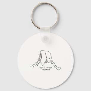 Porte-clés Tee Devil's Tower Wyoming Cowboy State National Pa