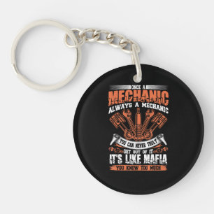 Porte-clés Tee drôle de Craftsman Une fois un mécanicien touj