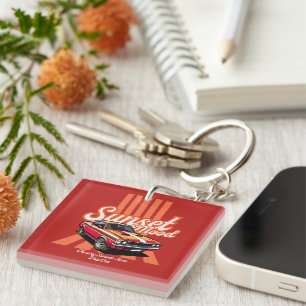 Porte-clés Tee-shirt esthétique orange ambiance coucher de so