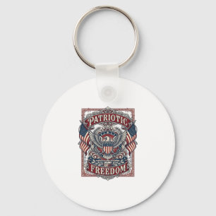 Porte-clés Tee-shirt graphique vectoriel de défilé patriotiqu