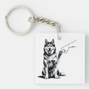 Porte-clés Tee-shirt Husky Fist Bump – La loyauté rencontre l