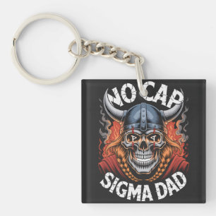 Porte-clés Tee-shirt No Cap Sigma Dad Viking Skull pour pères