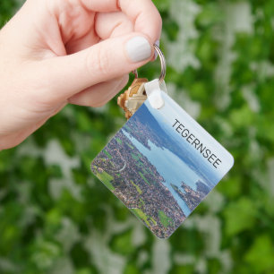 Porte-clés Tegernsee Bavière Lac Allemagne Panorama Souvenir