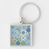 Porte-clés Teintes méditerranéennes/ Azulejos (Devant)