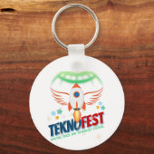Porte-clés TEKNOFEST Conception de fusée - Aviation et Techno (Verso)