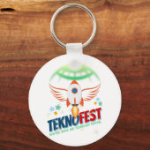 Porte-clés TEKNOFEST Conception de fusée - Aviation et Techno (Recto)