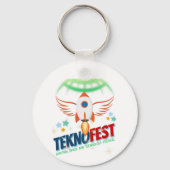 Porte-clés TEKNOFEST Conception de fusée - Aviation et Techno (Verso)