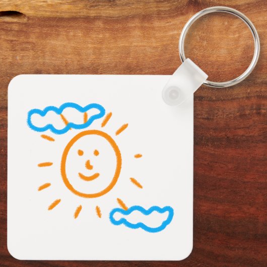 Porte-clés Télécharger des enfants Dessiner Transformer des e (Verso)