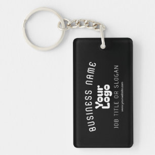 Porte-clés Télécharger le logo Rétro-Moderne Noir & Blanc (mo