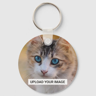 Porte-clés Téléchargez votre photo Cute Cat