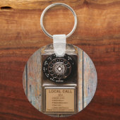 Porte-clés Téléphone antique rotatif payant rude (Recto)