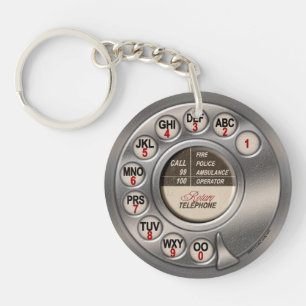 Porte-clés Téléphone rotatoire vintage