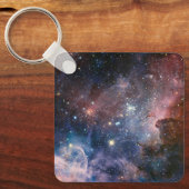 Porte-clés Télescope Nebula Hubble Carina Rouge et Bleu (Recto)