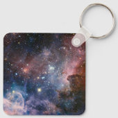Porte-clés Télescope Nebula Hubble Carina Rouge et Bleu (Dos)