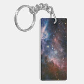 Porte-clés Télescope Nebula Hubble Carina Rouge et Bleu (Devant gauche)