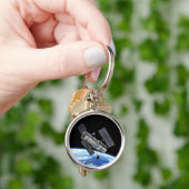 Porte-clés Télescope spatial Hubble en orbite terrestre Photo (main)