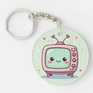 Porte-clés Télévision Rétro Kawaii – Mignon