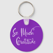 Porte-clés Tellement De Gratitude Script Moderne Simple Purpl (Recto)