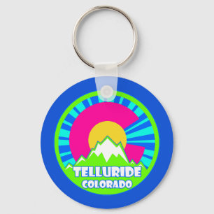 Porte-clés Telluride Colorado neon montagnes porte - clé