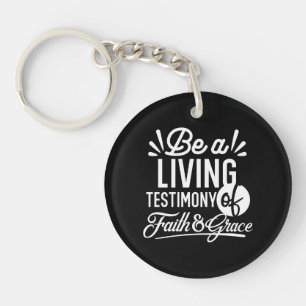 Porte-clés Témoignage de vie spirituelle Citation de foi et d