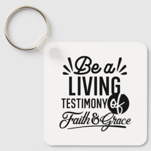 Porte-clés Témoignage Vivant Citation Biblique Motivation Chr