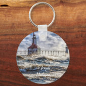 Porte-clés Tempête Au Phare St Joseph (Recto)