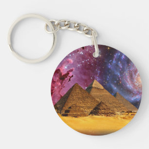 Porte-clés tempête cosmique au-dessus de l'égypte