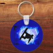 Porte-clés Tempête de neige Blue Swirl (Recto)