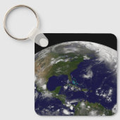 Porte-clés Tempêtes Tropicales Sur La Planète Terre. (Recto)