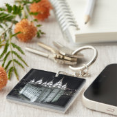 Porte-clés Temple de LDS Salt Lake City la nuit (Devant Droit)