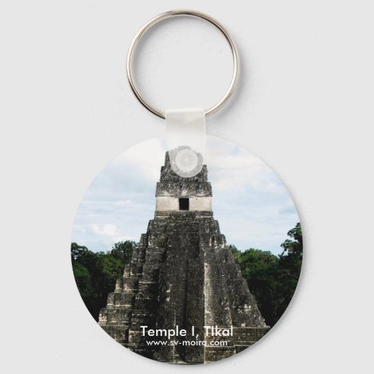 Porte-clés Temple I, Tikal, Guatemala (Recto)