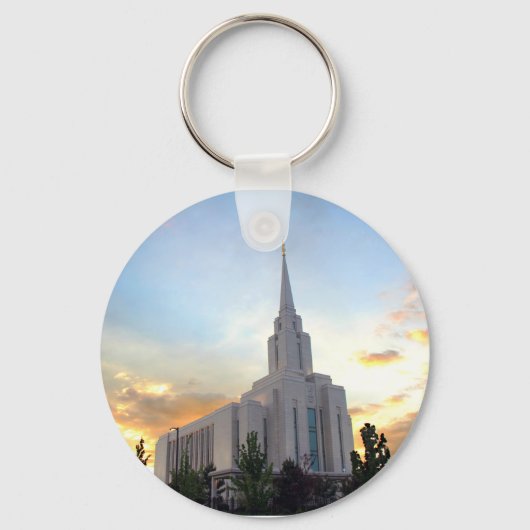 Porte-clés temple mormon Oquirrh Mountain Utah LDS (Recto)