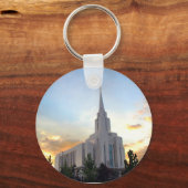 Porte-clés temple mormon Oquirrh Mountain Utah LDS (Recto)