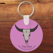 Porte-clés Temple satanique Crâne de vache (Recto)
