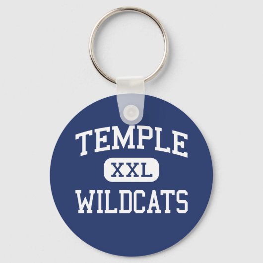 Porte-clés Temple - Wildcats - Lycée - Temple Texas (Recto)