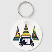 Porte-clés Temples thaïlandais et tuk tuks (Verso)