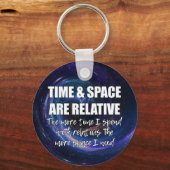 Porte-clés TEMPS ET ESPACE Famille Drôle Science Citation (Recto)