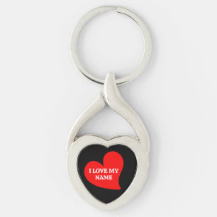 PORTE-CLÉS TENDANCE CŒUR ROUGE JE T'AIME MA SAINT VALENTIN RO